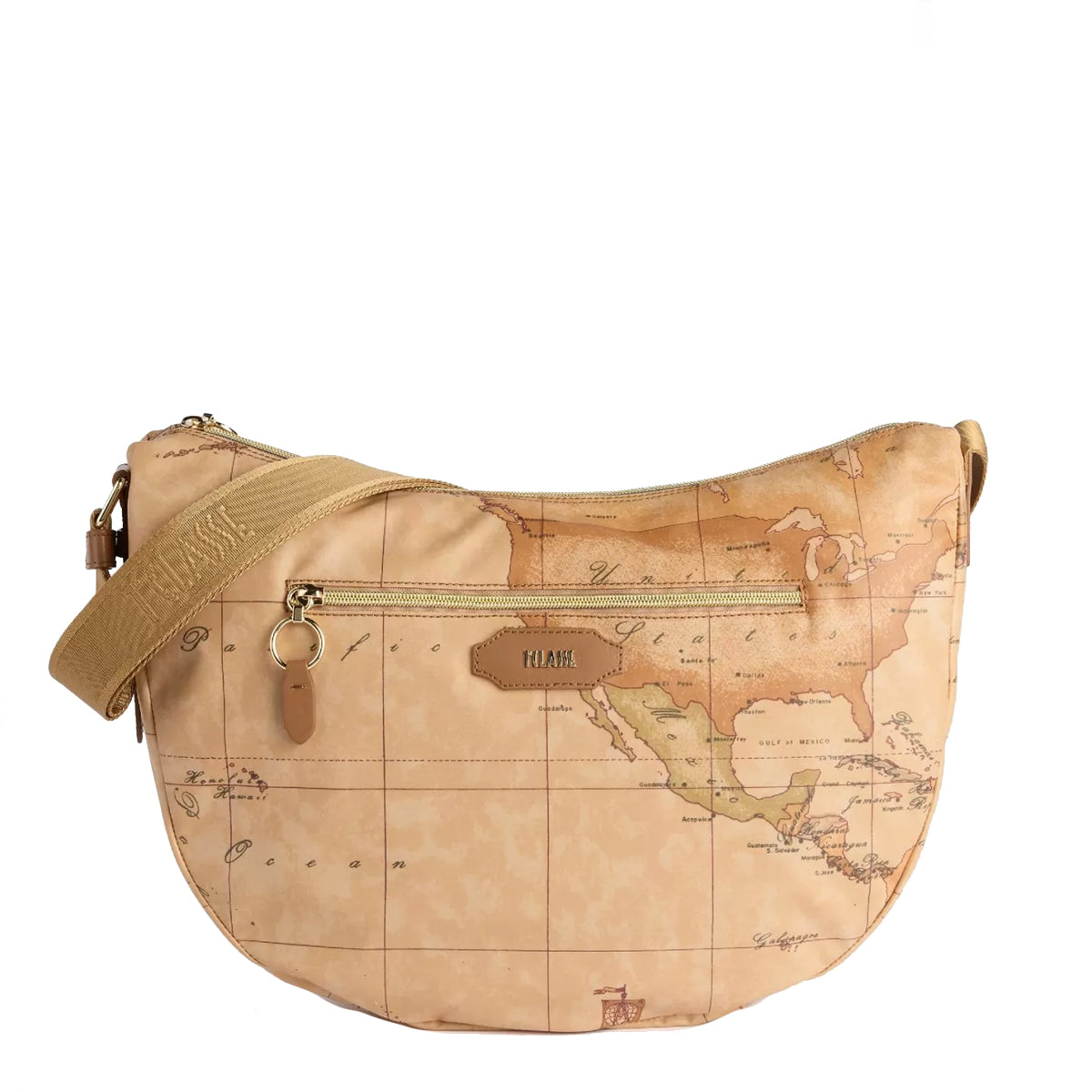 Alviero Martini 1a Classe Large Soft Leather Crossbody Bag - Stylish Halfmoon Shoulder Purse for Women, TABACCO Brown (LB99S578) - Perfect for Work, Travel & Everyday Use