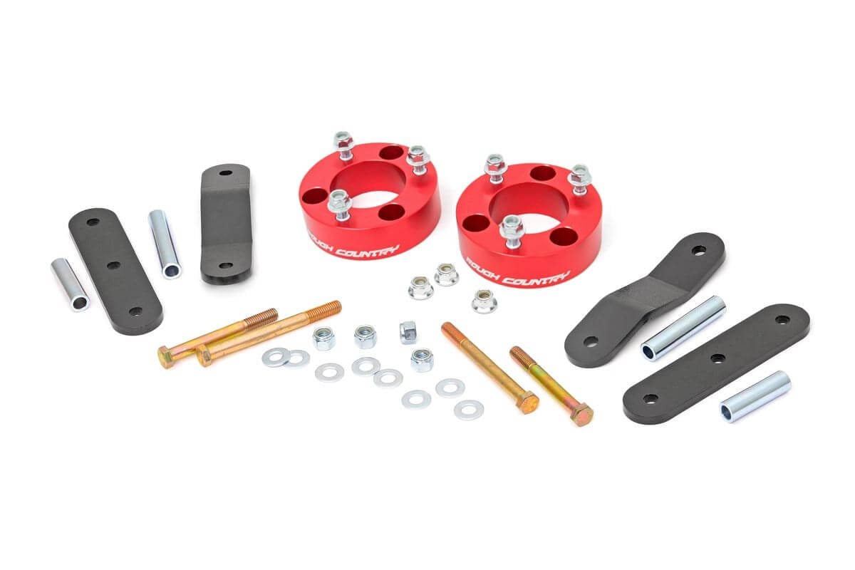 2.5 Inch Leveling Kit with Red Spacers for Nissan Frontier (2005-2025) & Xterra (2005-2015) - 867RED | Lift Suspension for Off-Roading & Truck Leveling