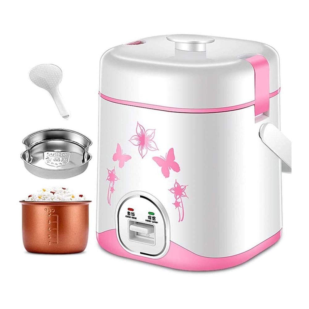 KULZTT 1.2L Mini Rice Cooker & Electric Lunch Box - Portable Travel Rice Cooker with Removable Non-Stick Pot & Keep Warm Function - Perfect for Cooking Rice, Soup, Stews, Grains & Oatmeal - Ideal for Dorms, Offices, Camping & Small Families (1-2 People)