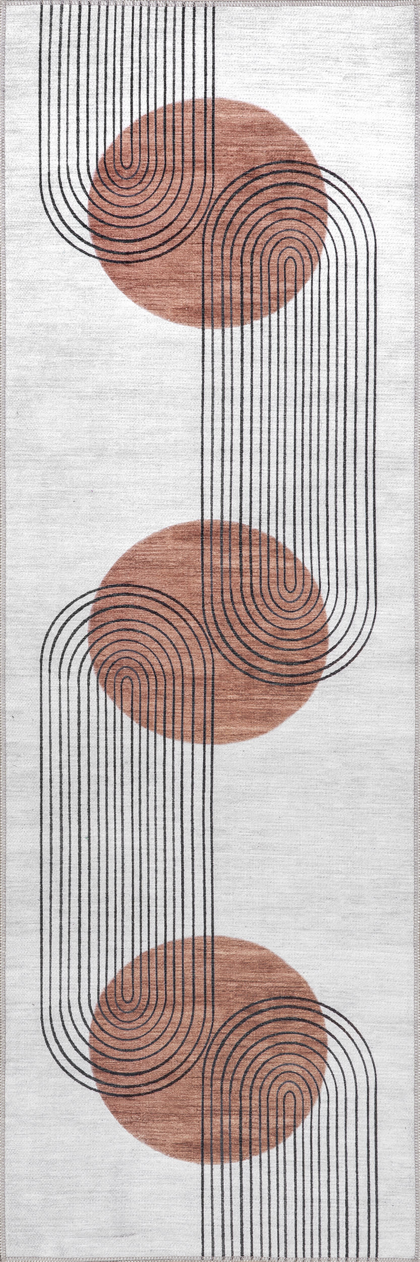 Carlotta Washable Desert Sunset Rug - Soft & Durable Burnt Orange Area Rug for Living Room, Bedroom, or Office Decor