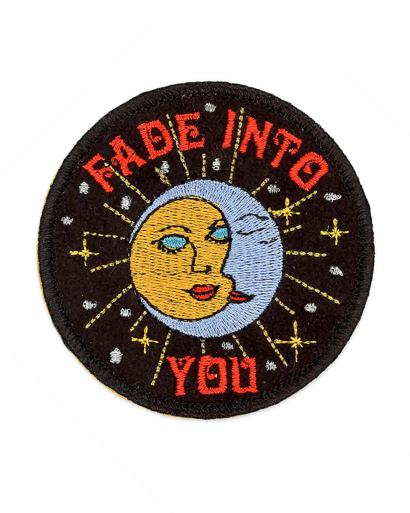Fade Into You Patch - Vintage Style Embroidered Iron-On Patch for Jackets, Bags & DIY Crafts - Perfect for Denim, Backpacks & Custom Clothing