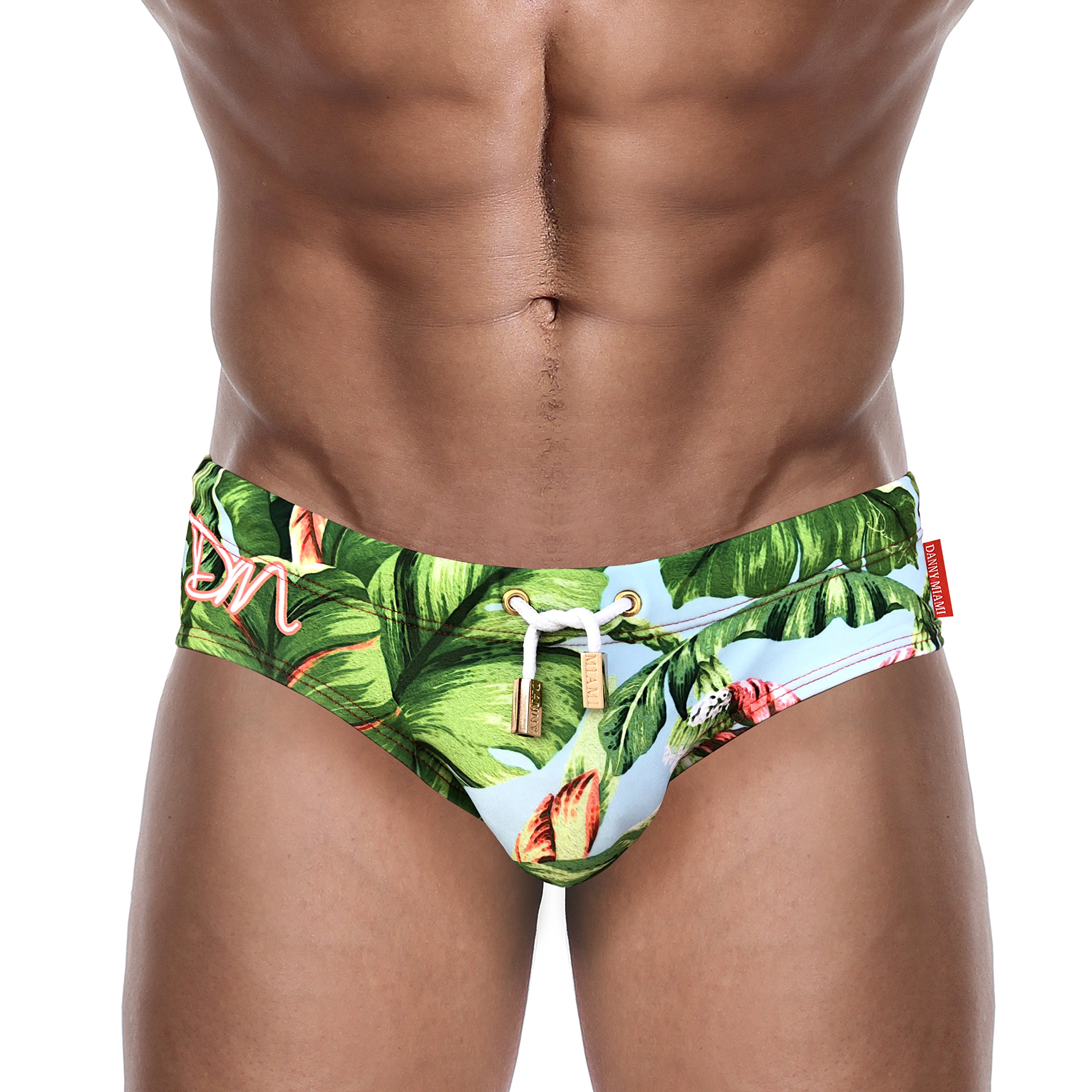 Danny Miami Men's Swimwear - Quick Dry Swim Bikini Briefs for Men | DKini Collection | Beach, Pool & Vacation Swim Trunks