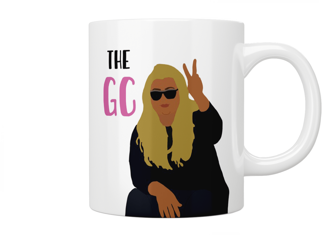 Gemma Collins 'The GC' Coffee Mug - Funny & Stylish Ceramic Cup for Tea, Coffee, or Hot Drinks - Perfect Gift for Fans & Home Office Use