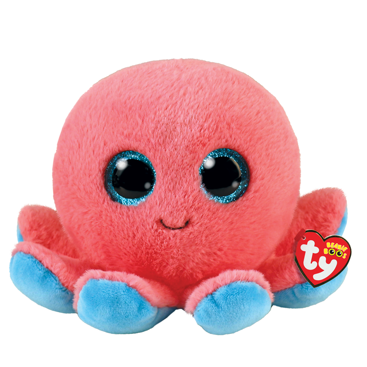Sheldon Coral Octopus Plush Toy - Soft Stuffed Animal for Kids & Collectors | Perfect for Gifts, Bedroom Decor, and Ocean-Themed Parties