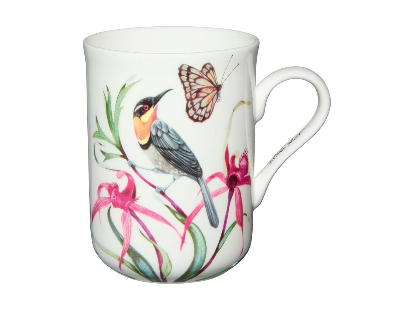 Maxwell & Williams Eloise Short Lyric Mug 330ML - Spinebill Honeyeater Ceramic Coffee Cup with Gift Box - Perfect for Tea, Coffee & Home Decor Gifts