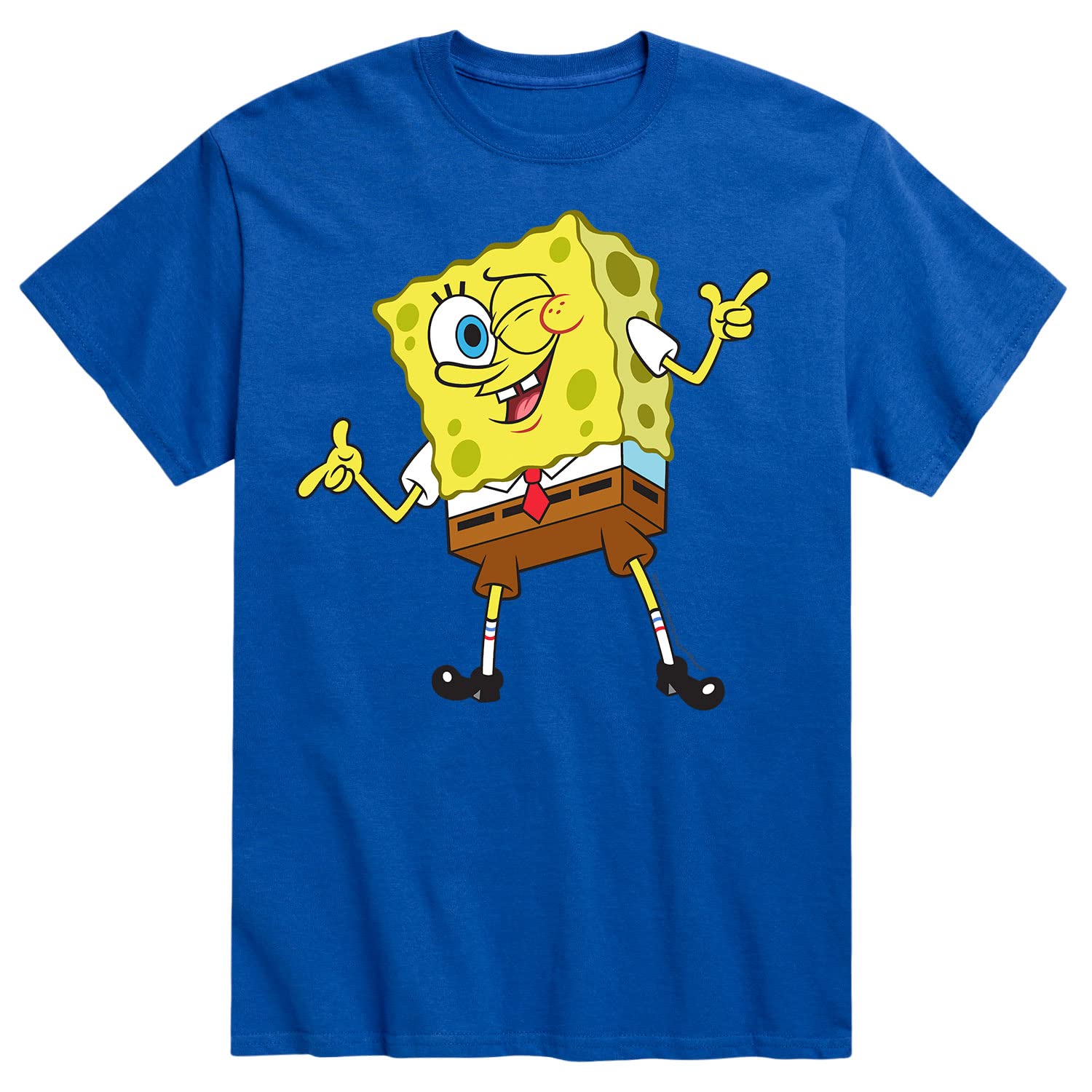 Spongebob Squarepants Graphic T-Shirt for Men - Soft Cotton Short Sleeve Tee - Casual Wear, Funny Cartoon Shirt for Daily Outfits & Gifts