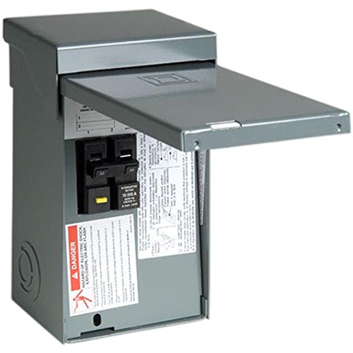 Square D HOME250SPA Homeline 50-Amp 2-Pole Spa Panel with GFCI Protection - Grey Load Center for Hot Tubs, Pools & Outdoor Electrical Installations