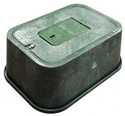 HR Domestic Water Meter Box 305mmW x 435mmL x 200mmD with Hatch - Durable Outdoor Utility Cover for Water Meters, Underground Pipes & Irrigation Systems - Perfect for Residential, Commercial & Municipal Use