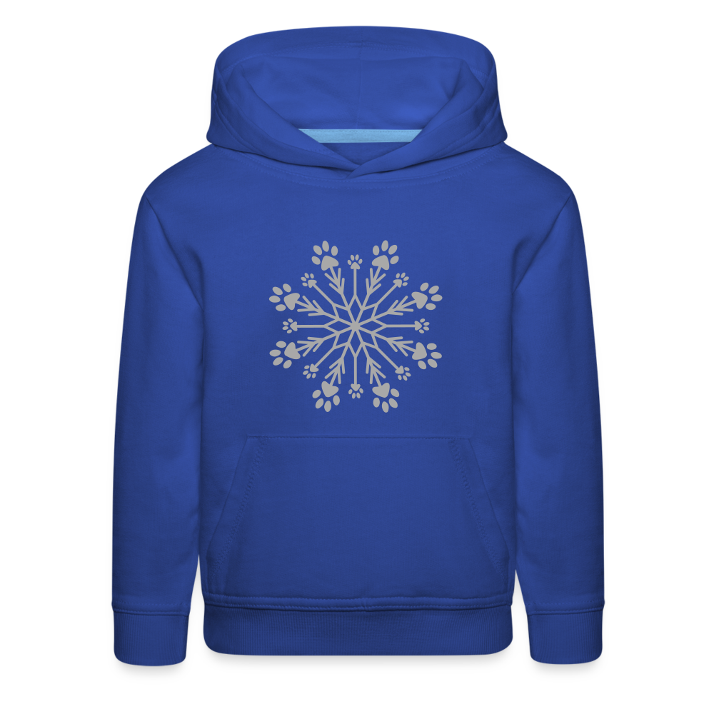 Premium Kids' Hoodie with Paw Snowflake Sparkle Print - Cozy Winter Wear for Boys & Girls | Perfect for Outdoor Play, School & Holiday Photos