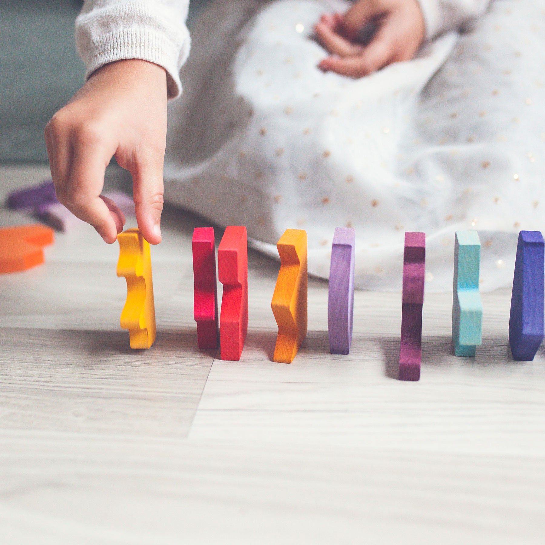 Grimm's Wooden Concave and Convex Building Blocks - Educational Montessori Toys for Kids - Perfect for Sensory Play, STEM Learning, and Creative Construction