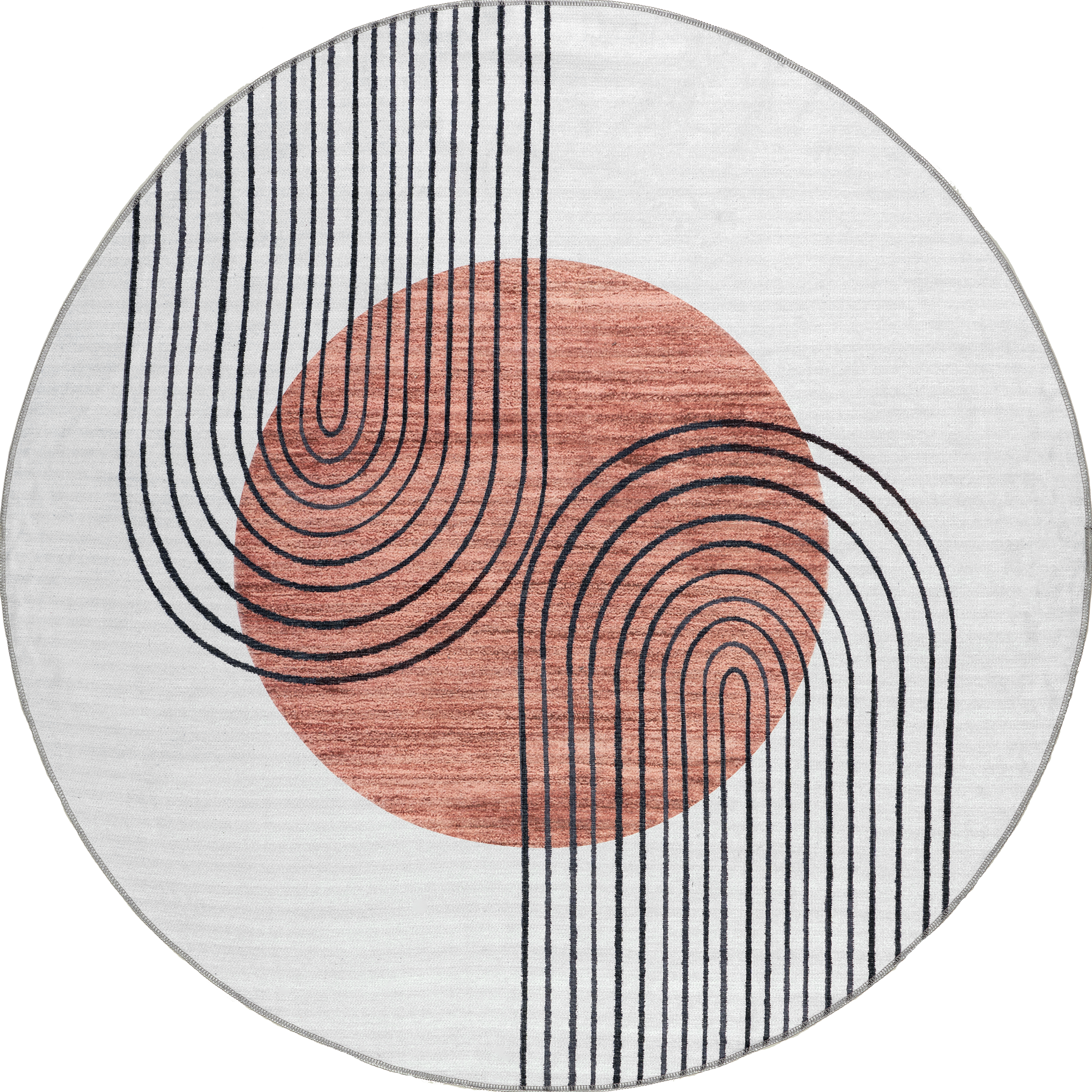 Carlotta Washable Desert Sunset Rug - Soft & Durable Burnt Orange Area Rug for Living Room, Bedroom, or Office Decor