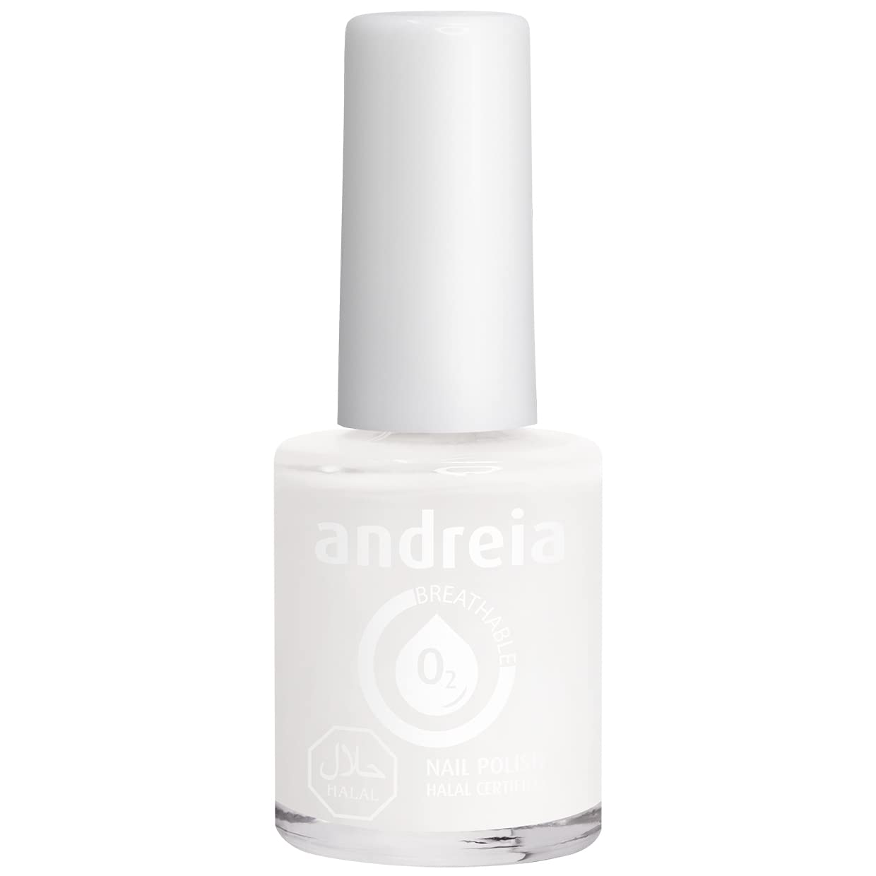 Andreia Halal Breathable Nail Polish - Water Permeable Vegan & Cruelty-Free Nail Polish - Glossy Pearl White (B20) with Blue Tones - 10.5ml for Daily Wear & Special Occasions