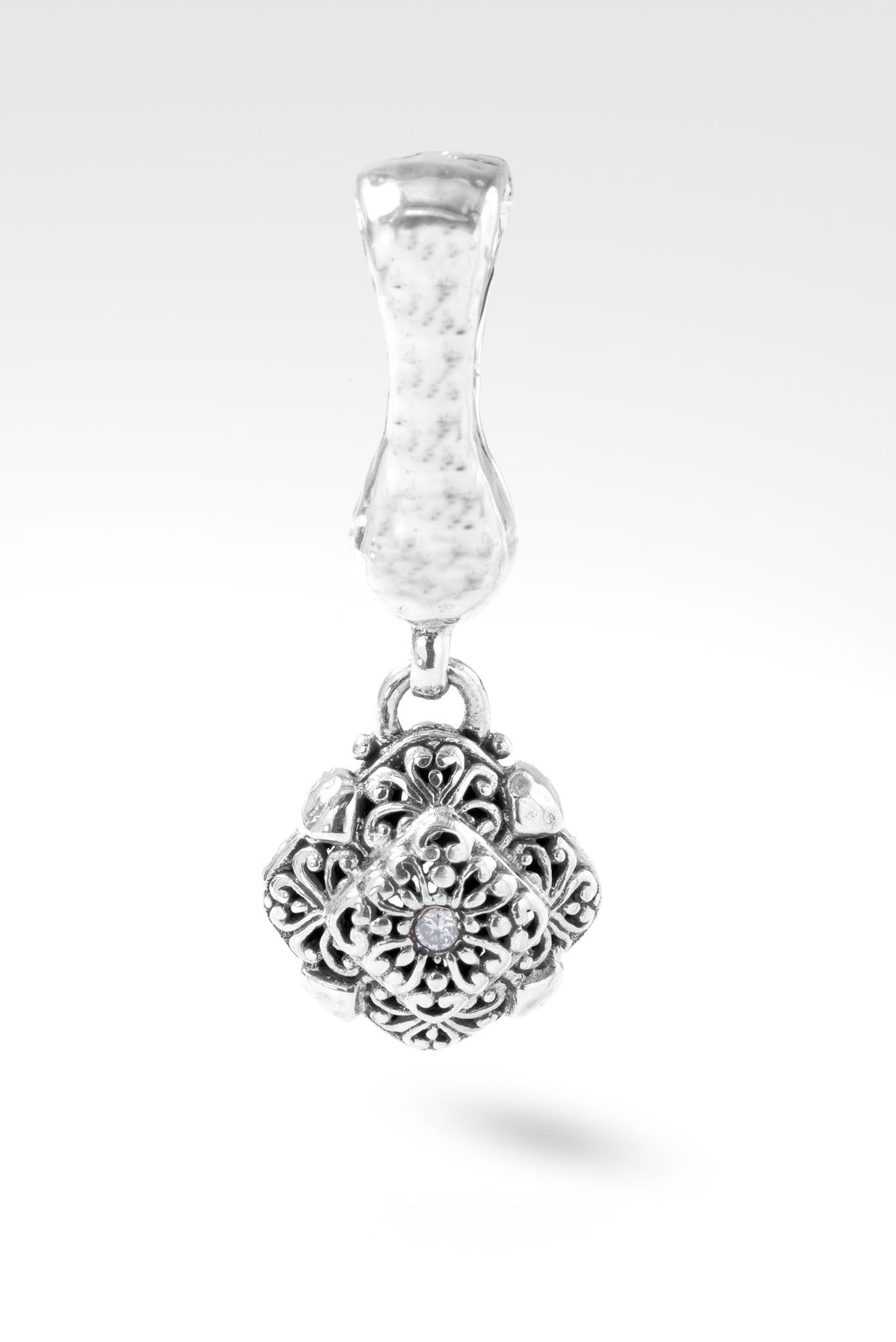 Faith Over Fear Pendant™ - Sterling Silver Diamond Cross Necklace for Women - Inspirational Christian Jewelry Gift for Baptism, Confirmation & Daily Wear