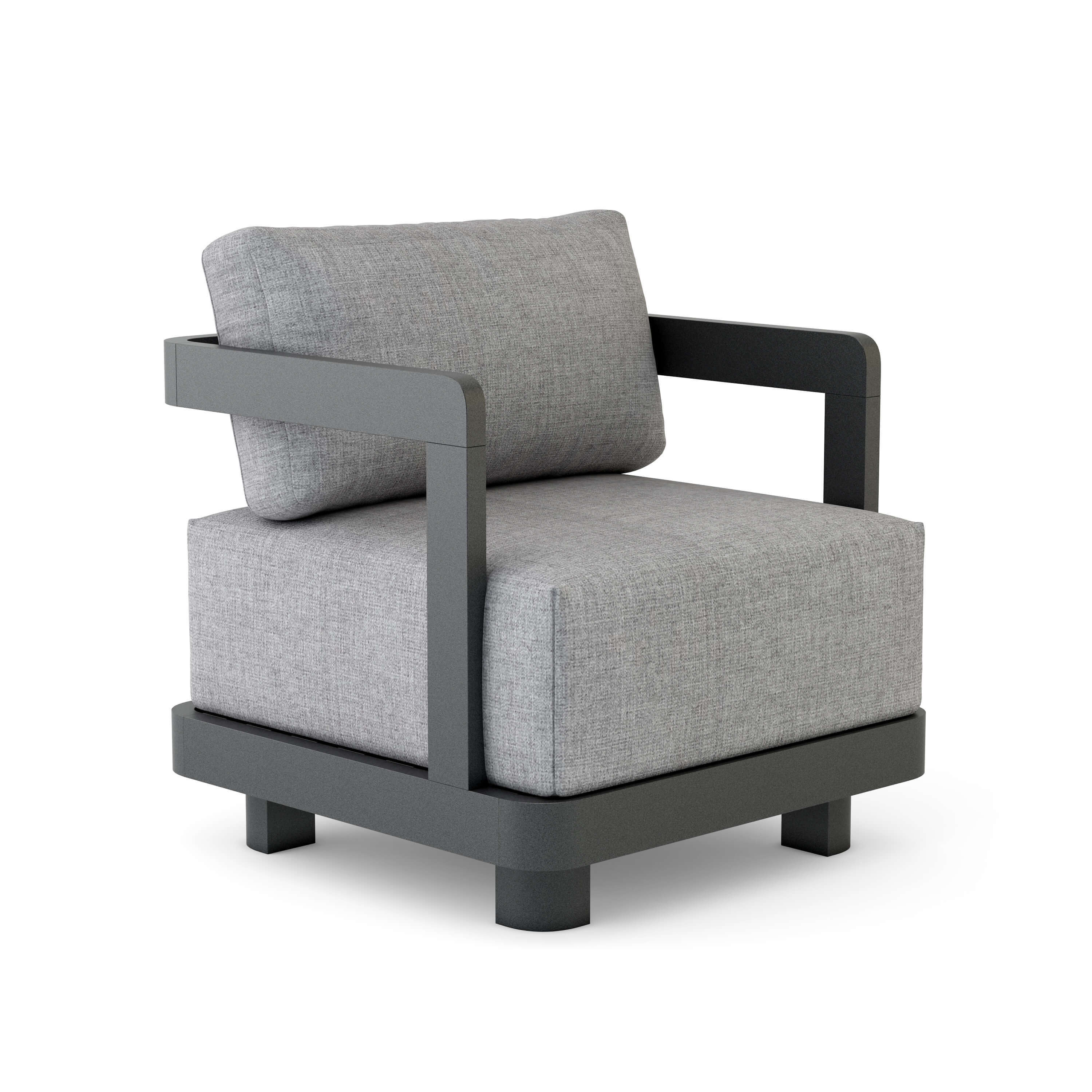 Granada Deep Seating Aluminum Armchair - Outdoor Patio Furniture for Garden, Poolside & Backyard Relaxation