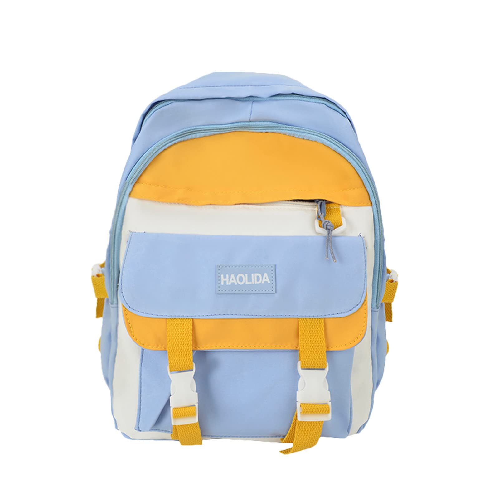 Colorblock Nylon Backpack for Men & Women - School, Travel & Work