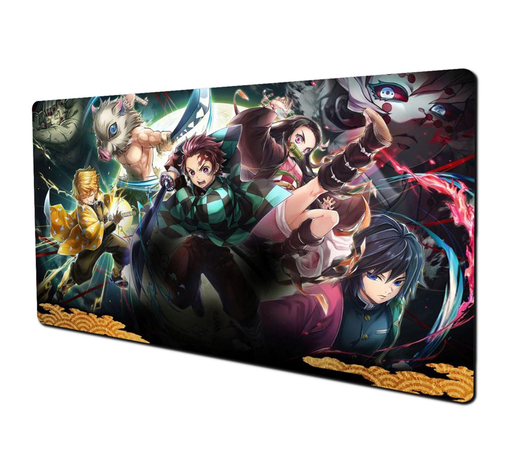 Large Non-Slip Rubber Mouse Pad - Anime Gaming Mousepad with Waterproof Surface for Keyboard & Desk | Perfect for Gaming, Office Work & Home Computer Setup | Durable Computer Accessory for PC & Laptop Users