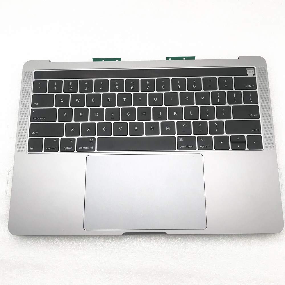 Original Title: 661-13159 Topcase +Keyboard+Battery+trackpad Grey for MacBook pro Retina A1989 2018 2019 13 Palmrest Top Case US Keyboard Battery Touchbar   Optimized Title: **Grey Top Case with Keyboard, Battery & Trackpad for MacBook Pro Retina A1989 (2018-2019) 13