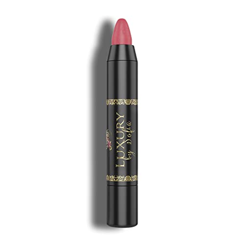 **Luxury by Sofia Organic Lipstick & Lip Liner Pencil - All Natural, Non-Toxic, Cruelty-Free, Castor Oil Infused for Moisture & Collagen Boost - Long-Lasting Retractable Coral Lip Pencil - Perfect for Everyday Wear & Special Occasions**