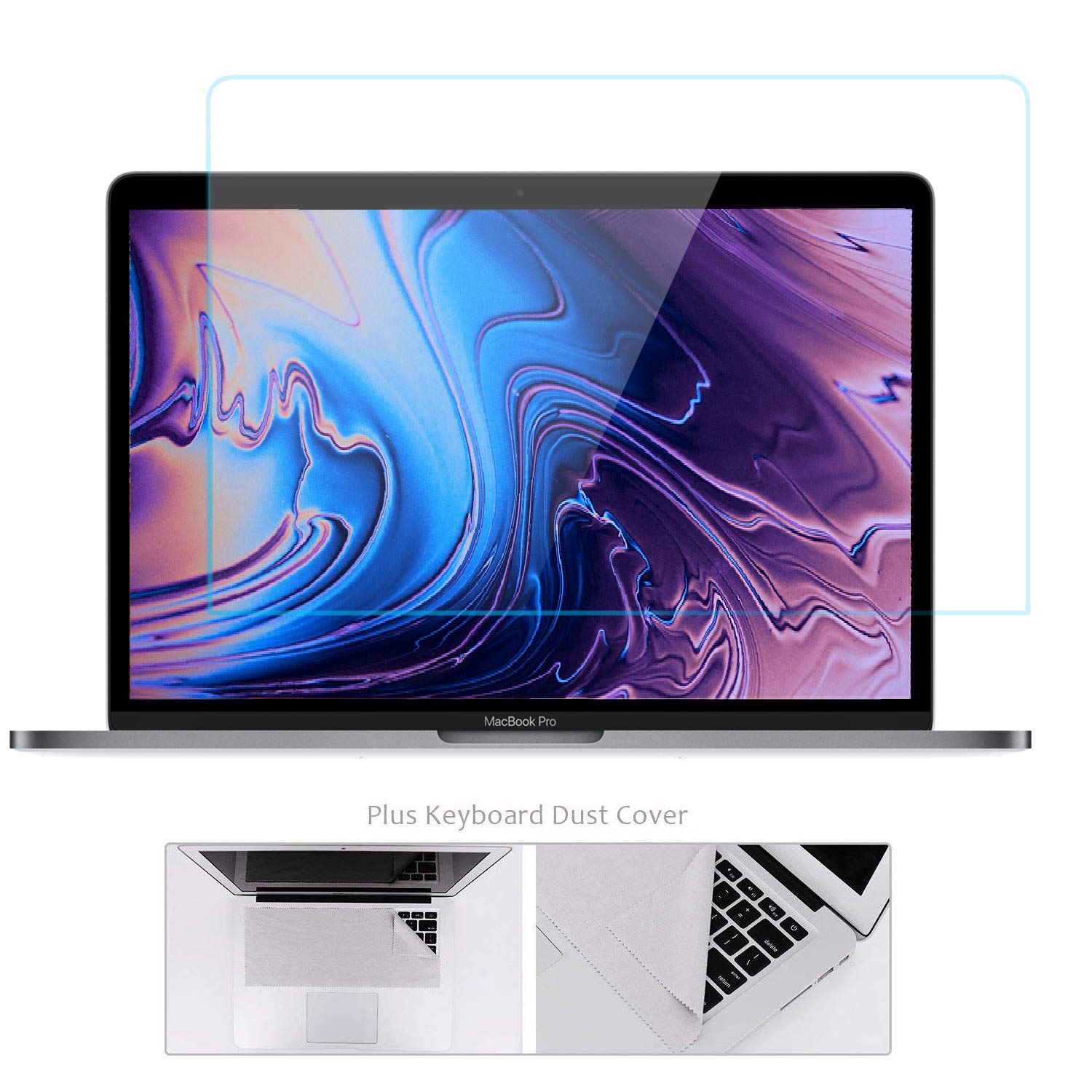 Ultra Thin Glass Screen Protector for MacBook Pro 16 Model A2141 - High Transparency, Scratch Resistant, Bubble-Free Installation - Perfect for Work, Study & Entertainment