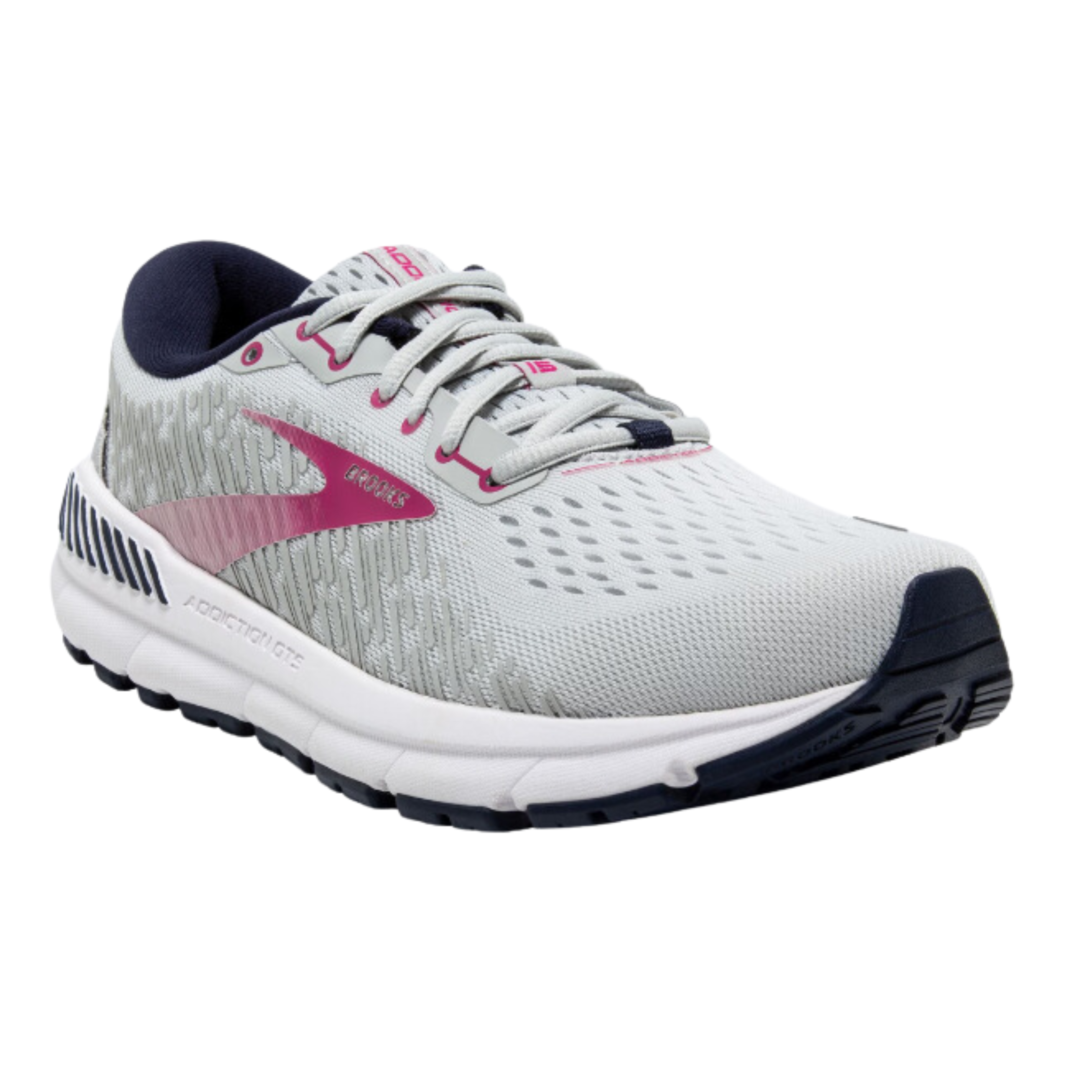 Women's Addiction GTS 15 Running Shoes - Oyster/Peacoat/Lilac Rose Color (D Width) | Lightweight Cushioned Sneakers for Women | Perfect for Jogging, Gym Workouts & Daily Wear