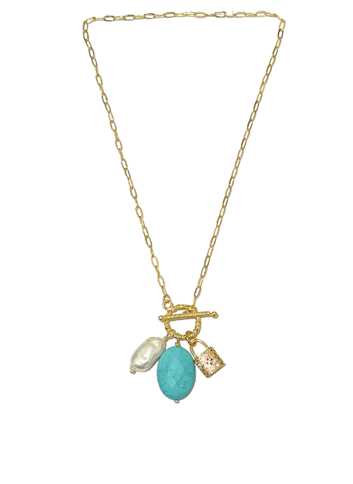 Evelyn Toggle Charm Necklace for Women - Elegant Layering Jewelry Gift for Her - Perfect for Everyday Wear, Date Nights & Special Occasions