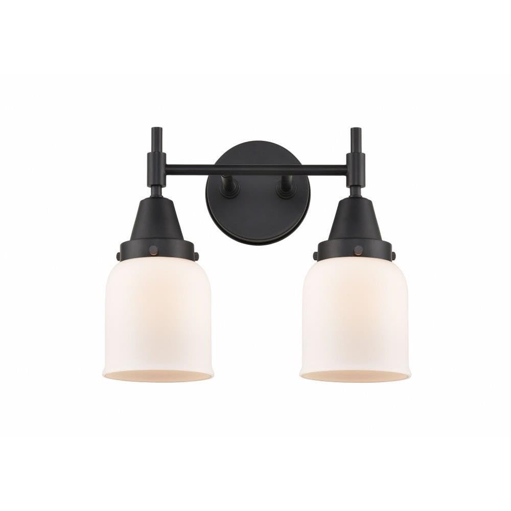 Innovations 447-2W-BK-G51 Black Transitional Two-Light Bathroom Vanity Fixture - Perfect for Modern and Traditional Bathroom Decor