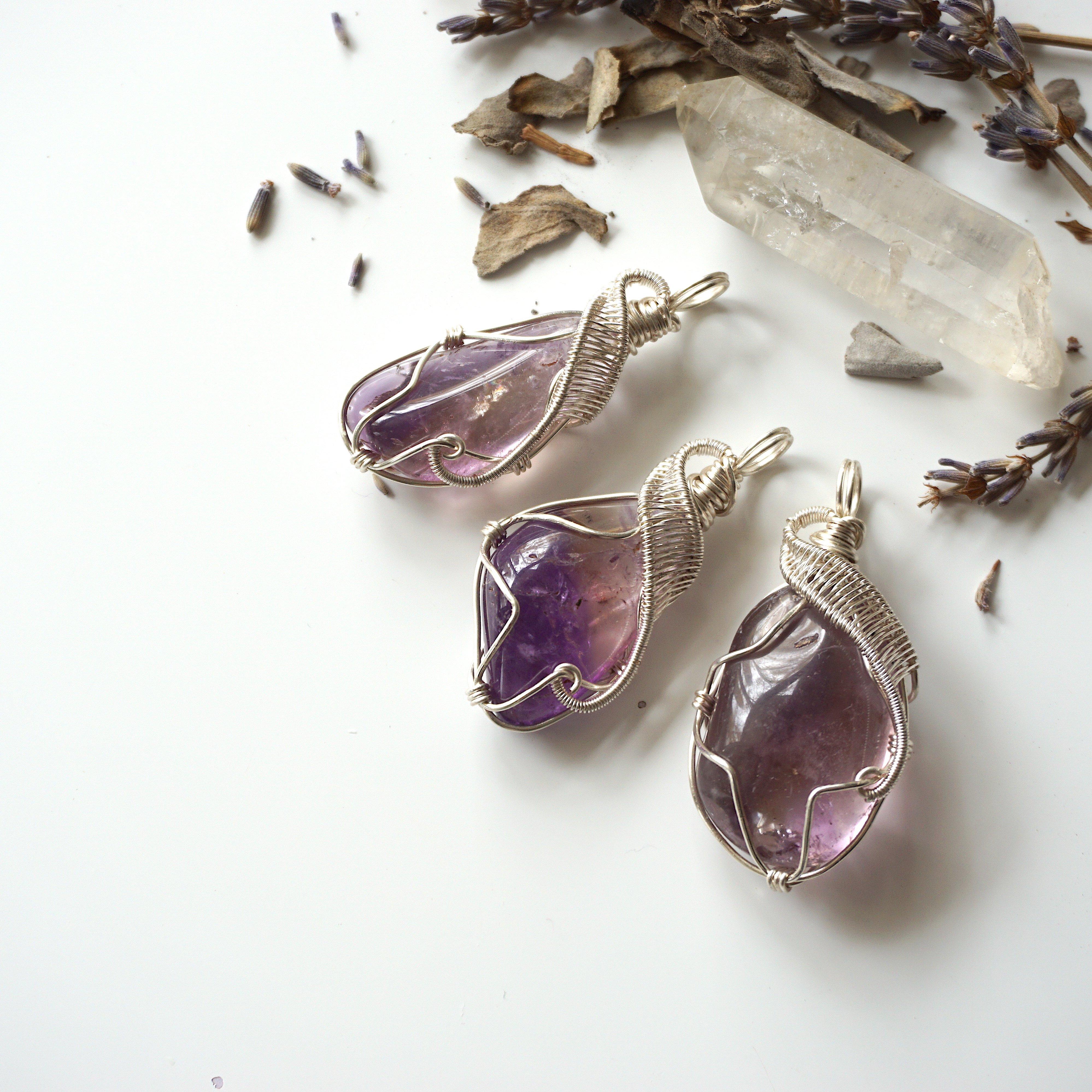 Natural Ametrine Pendant Necklace - Silver Plated Crystal Jewelry for Women - Perfect for Gifts, Meditation & Spiritual Healing