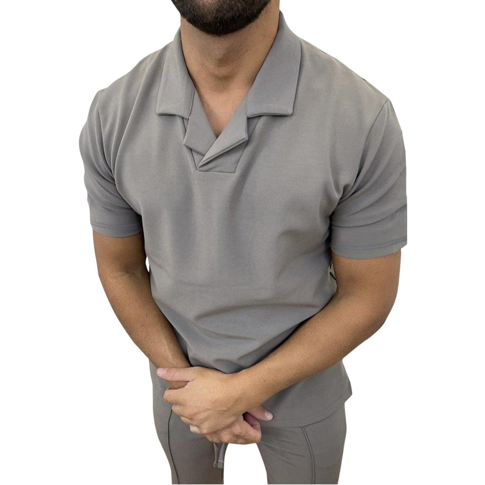 Men's Short Sleeve Polo Shirts - Breathable Color Block Casual & Business Golf Tees - Perfect for Office, Golf, and Summer Outings