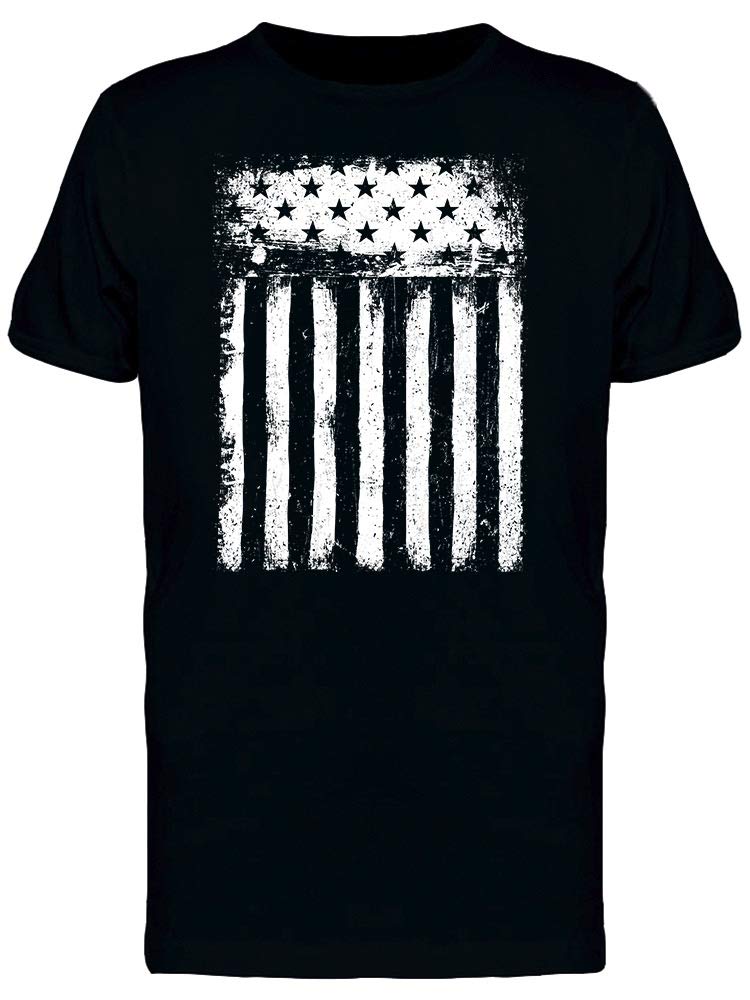 Men's White Stripes and Stars T-Shirt - Patriotic American Flag Graphic Tee for Casual Wear, 4th of July & Independence Day Outfits