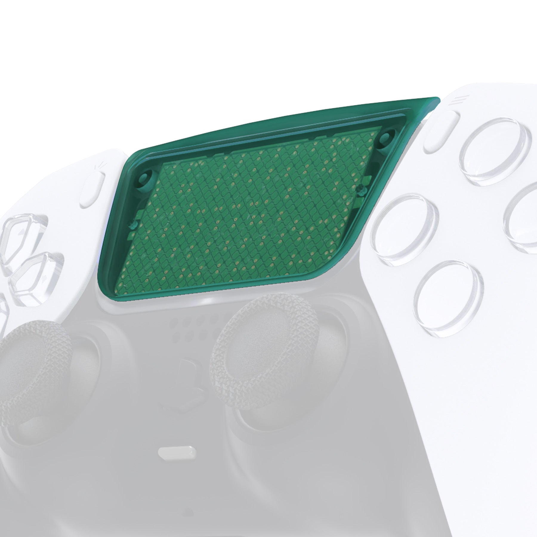 eXtremeRate Emerald Green PS5 Controller Touchpad Cover Replacement for BDM 010/020/030/040/050 - Custom Touch Pad Accessory (Controller Not Included) - Perfect for Gaming, Customization & Enhanced PS5 Experience