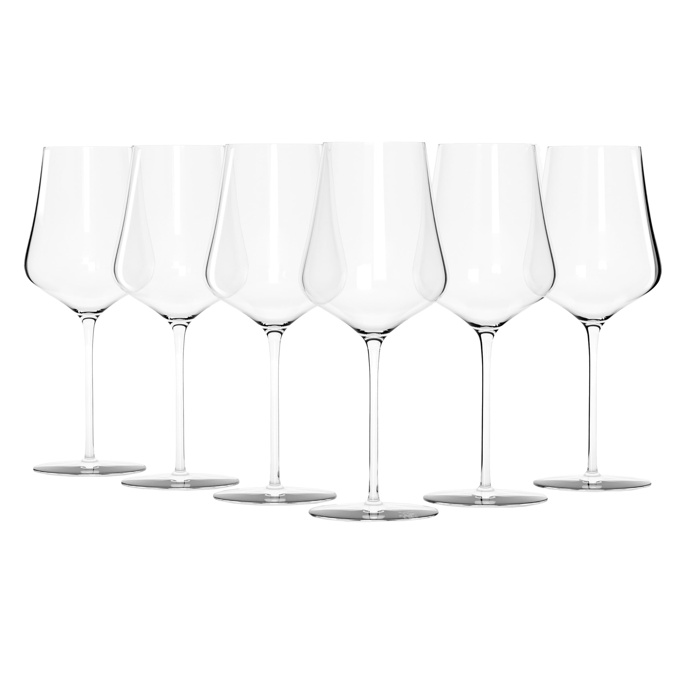 Premium Gabriel-Glas Crystal Wine Glasses Set of 6 with Gift Box - Universal Stemware for Red & White Wine - 16oz Lead-Free, Dishwasher Safe - Perfect for Dinner Parties, Weddings & Wine Tasting Events