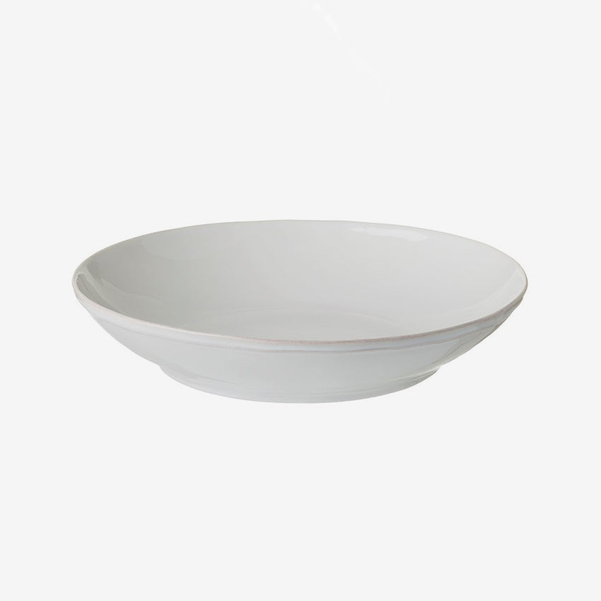 Casafina Fontana White Pasta Bowl - Large Ceramic Serving Dish for Spaghetti, Salad & Soup - Perfect for Family Dinners & Entertaining Guests