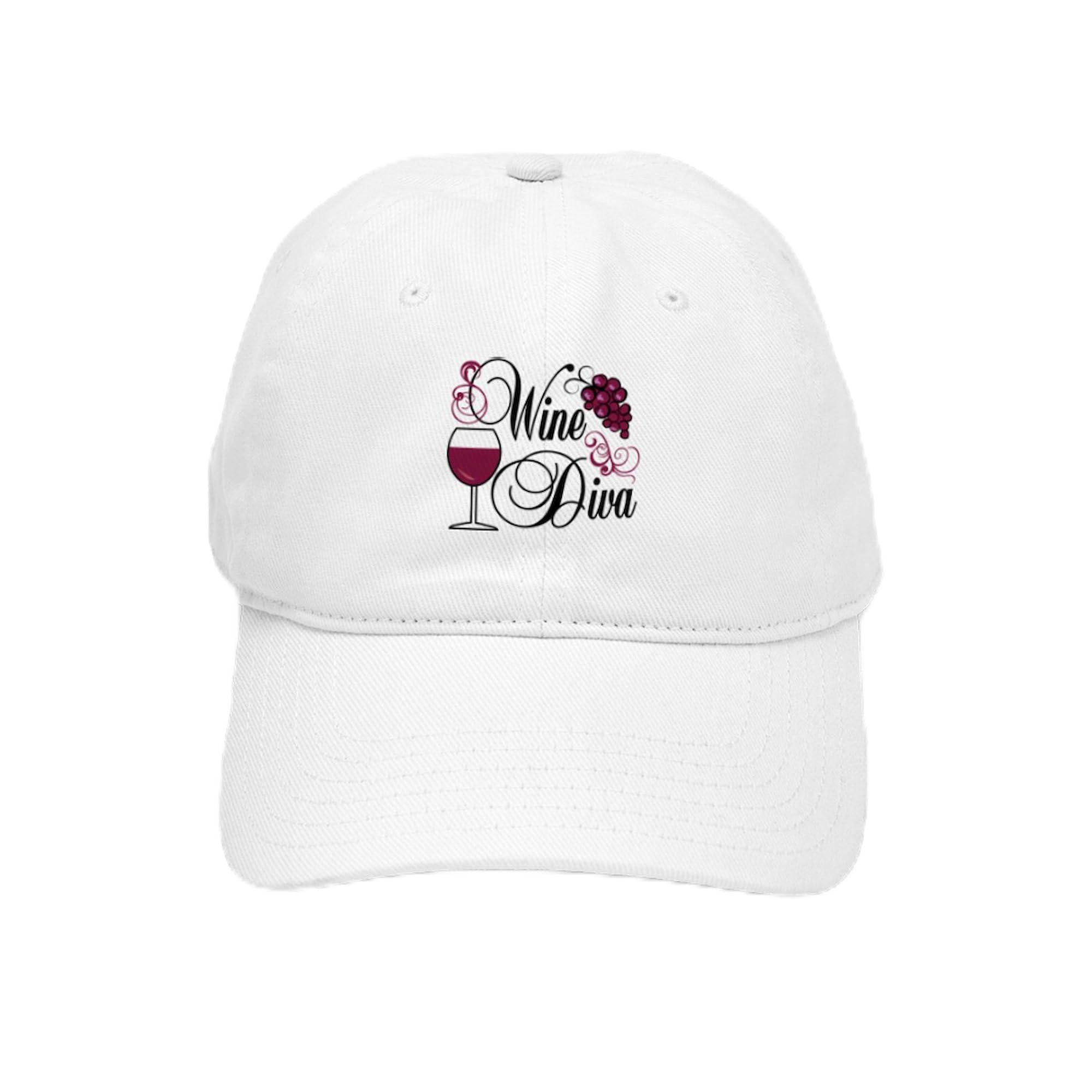 Wine Diva Adjustable Baseball Cap for Wine Lovers & Gifts