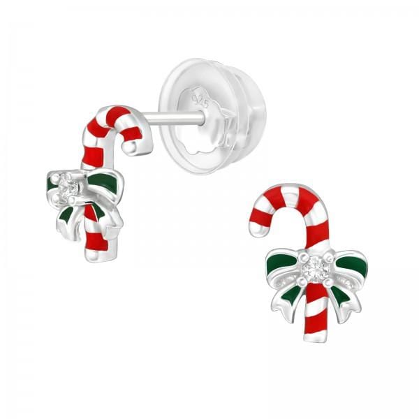 Festive Kids Candy Cane Christmas Earrings - Holiday Party Accessories for Girls & Boys - Perfect for Christmas Celebrations, School Plays & Family Gatherings