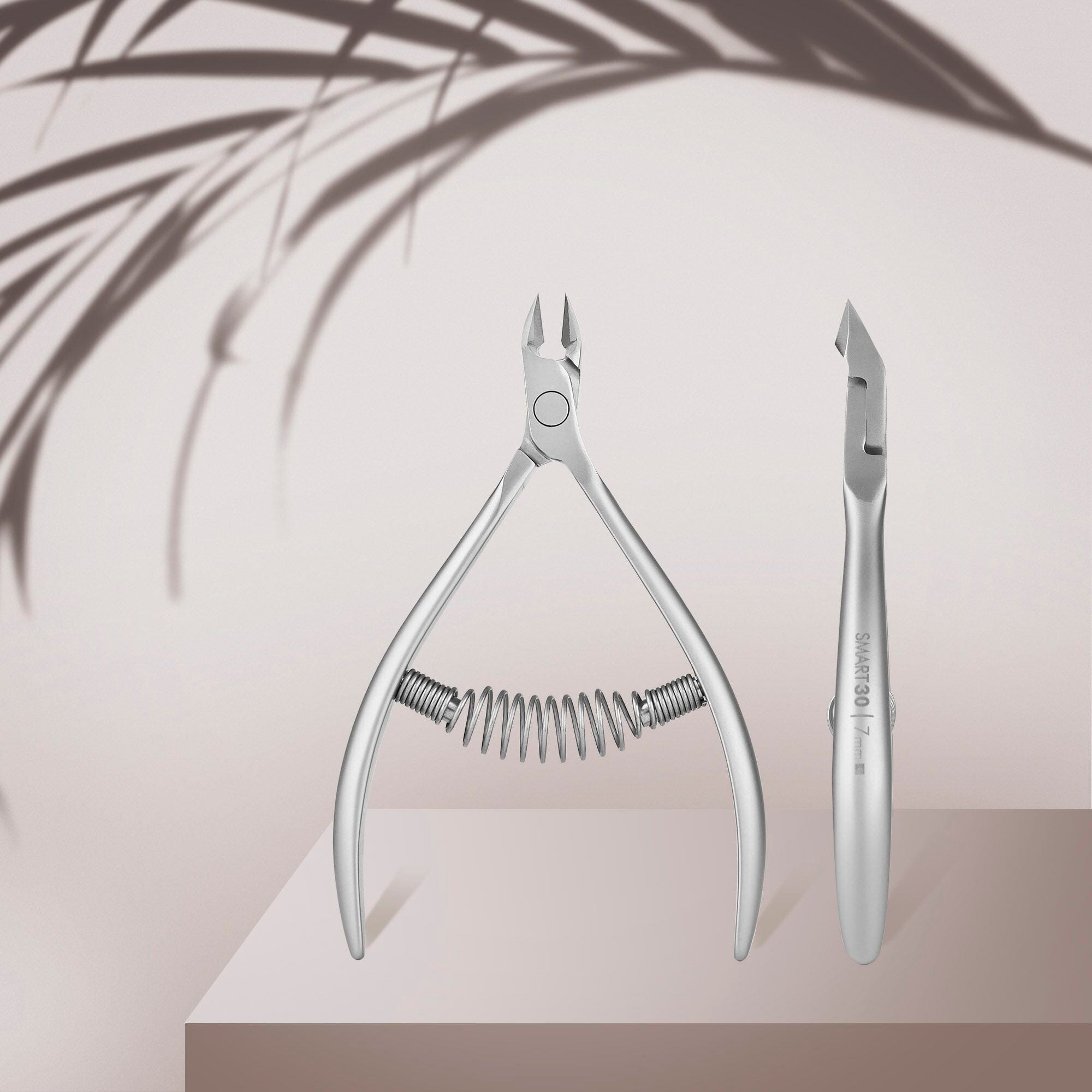 Staleks Professional Cuticle Nippers SMART 30 (7mm) - Precision Nail Care Tool for Manicures & Pedicures at Home or Salon