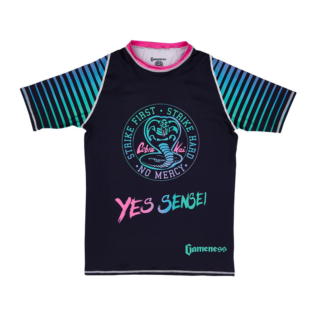Yes Sensei Short Sleeve Rash Guard - UPF 50+ Sun Protection, Quick Dry Swim Shirt for Men - Perfect for Surfing, Swimming, Beach & Water Sports
