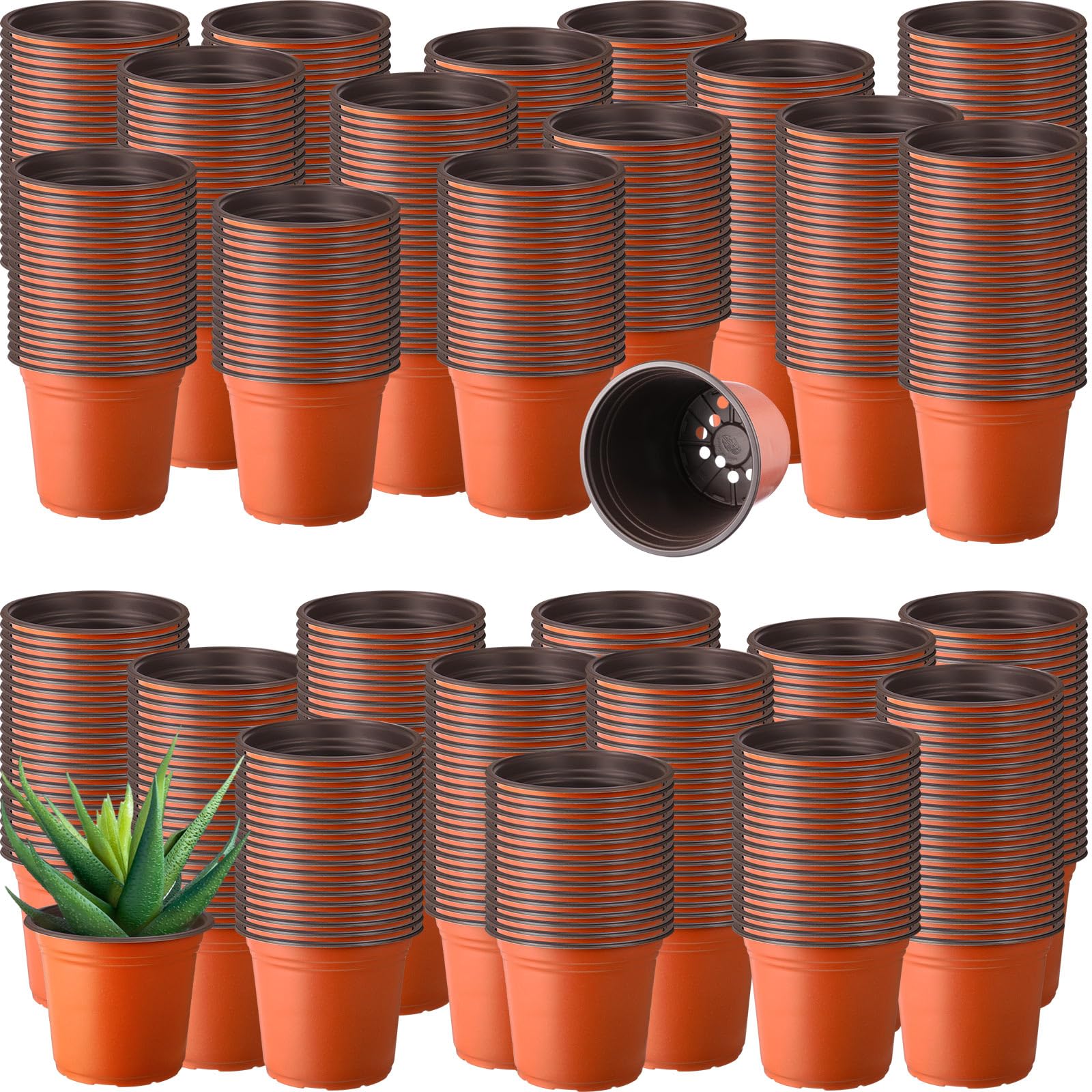 1500 Pcs 4 Inch Plastic Nursery Pots Bulk - Seed Starting Pots with Drainage Holes, Indoor/Outdoor Planters for Flowers, Herbs & Vegetables - Perfect for Gardening, Transplanting & Home Planting Supplies (Classic)