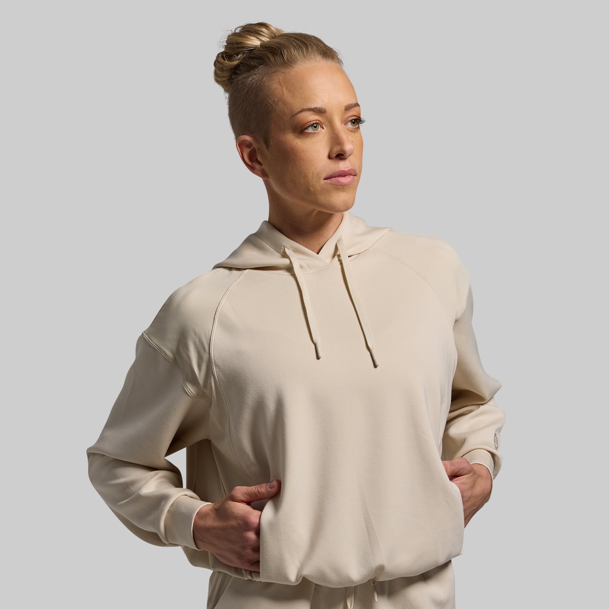 Premium Lounge Lux Hoodie for Women & Men - Soft Fleece Pullover Sweatshirt (Oatmeal) - Cozy Loungewear for Home, Travel & Casual Outings