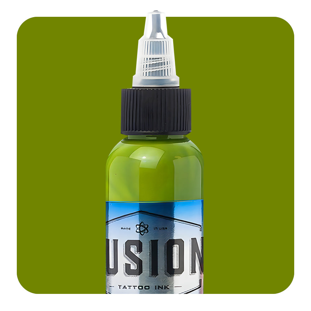 Premium Artichoke Green Tattoo Ink - Professional Fusion Ink for Vibrant Tattoos - Choose Your Size (1oz/4oz/8oz) - Perfect for Tattoo Artists & Body Art Enthusiasts