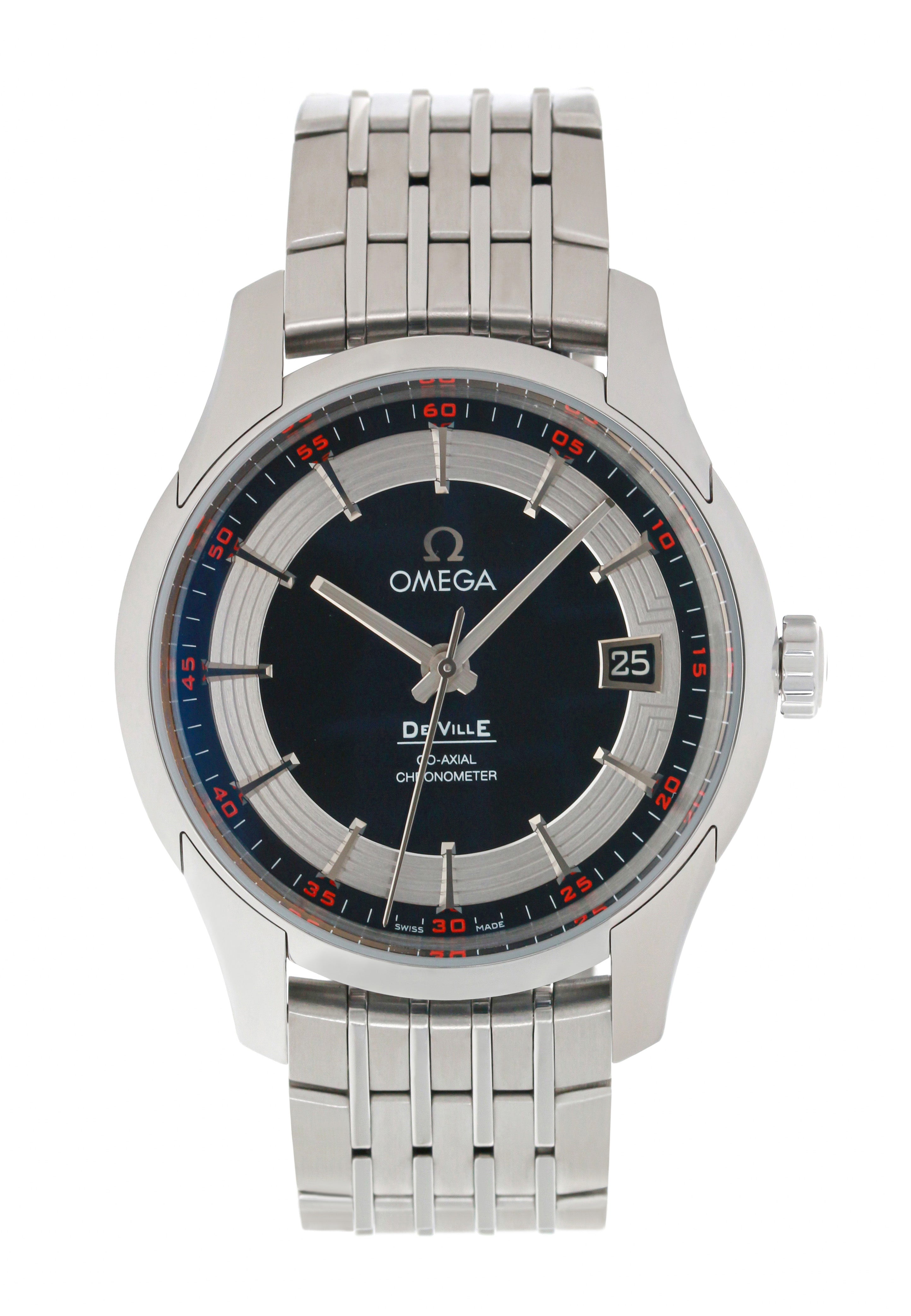 OMEGA DEVILLE Hour Vision 41mm Men's Watch - 431.30.41.21.01.001 | Luxury Automatic Chronometer | Stainless Steel Case & Leather Strap | Perfect for Business, Formal Events & Gift Giving