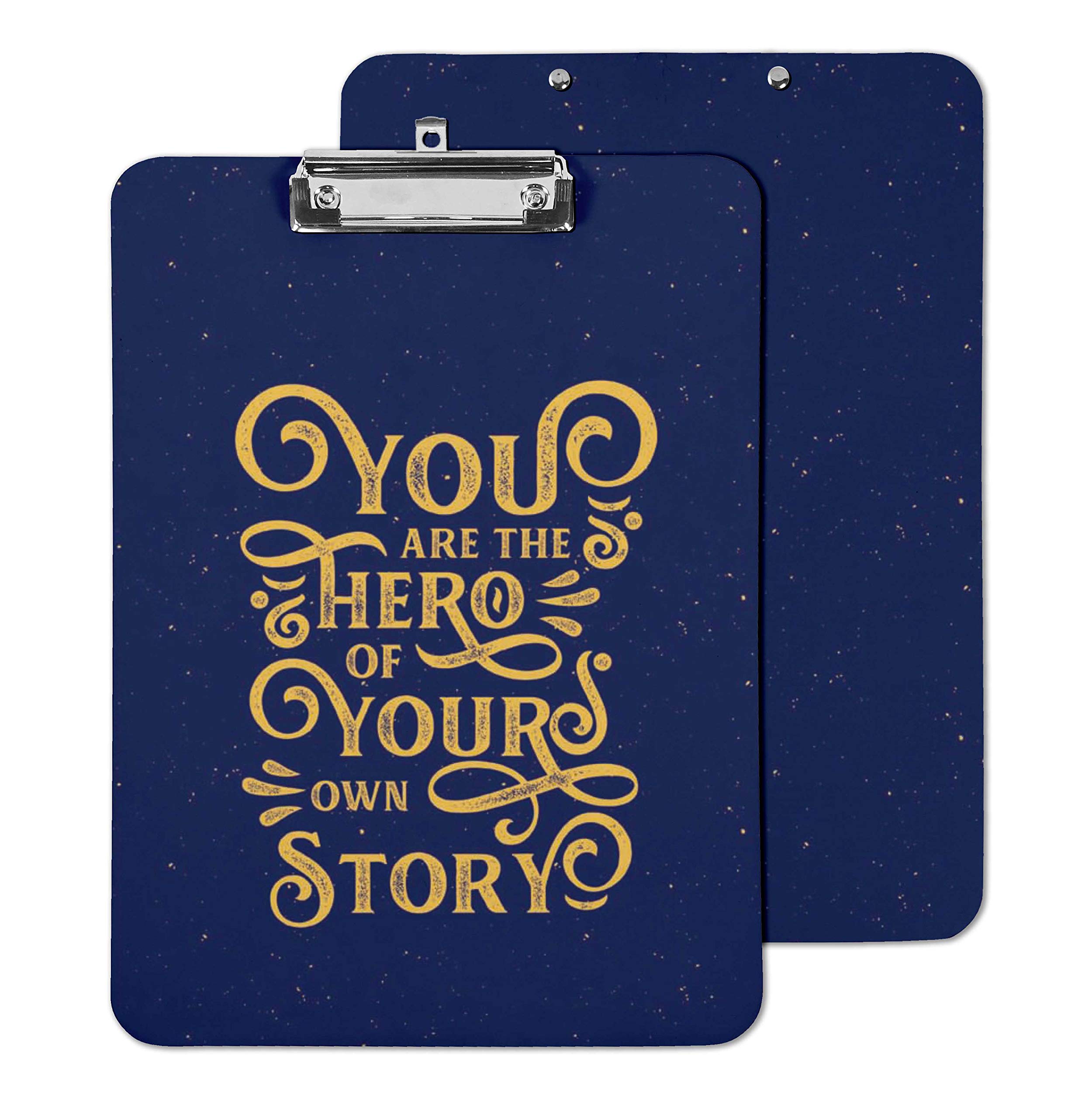Double Sided Dry Erase Clipboard 9x15 - Letter Size with Free Marker & Duster for Office & School