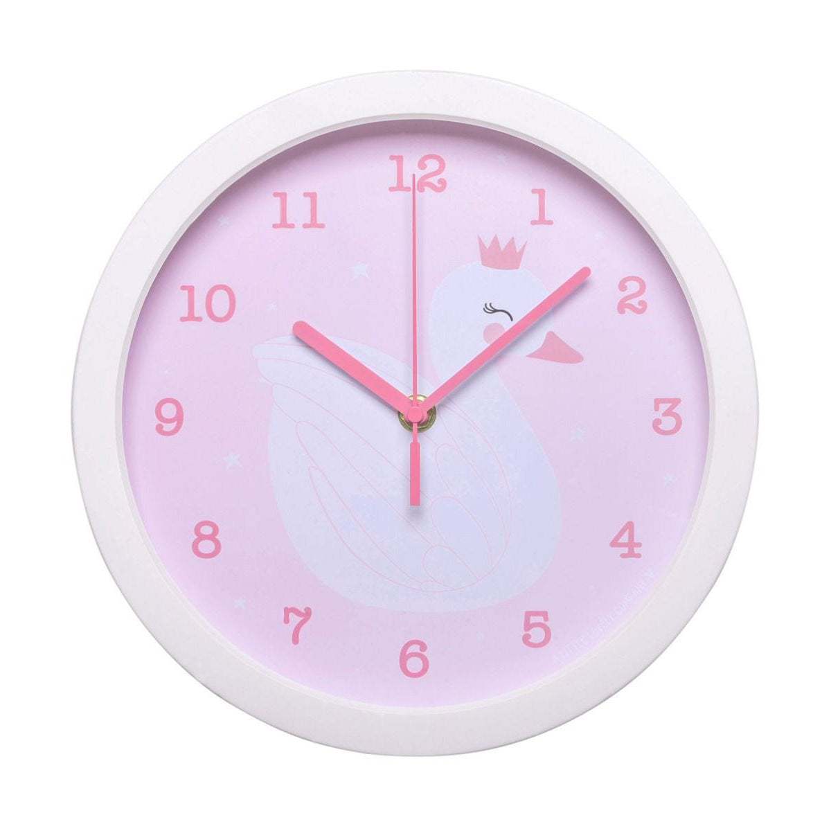 Elegant Swan Wall Clock by A Little Lovely Company - Perfect for Nursery, Bedroom & Home Decor