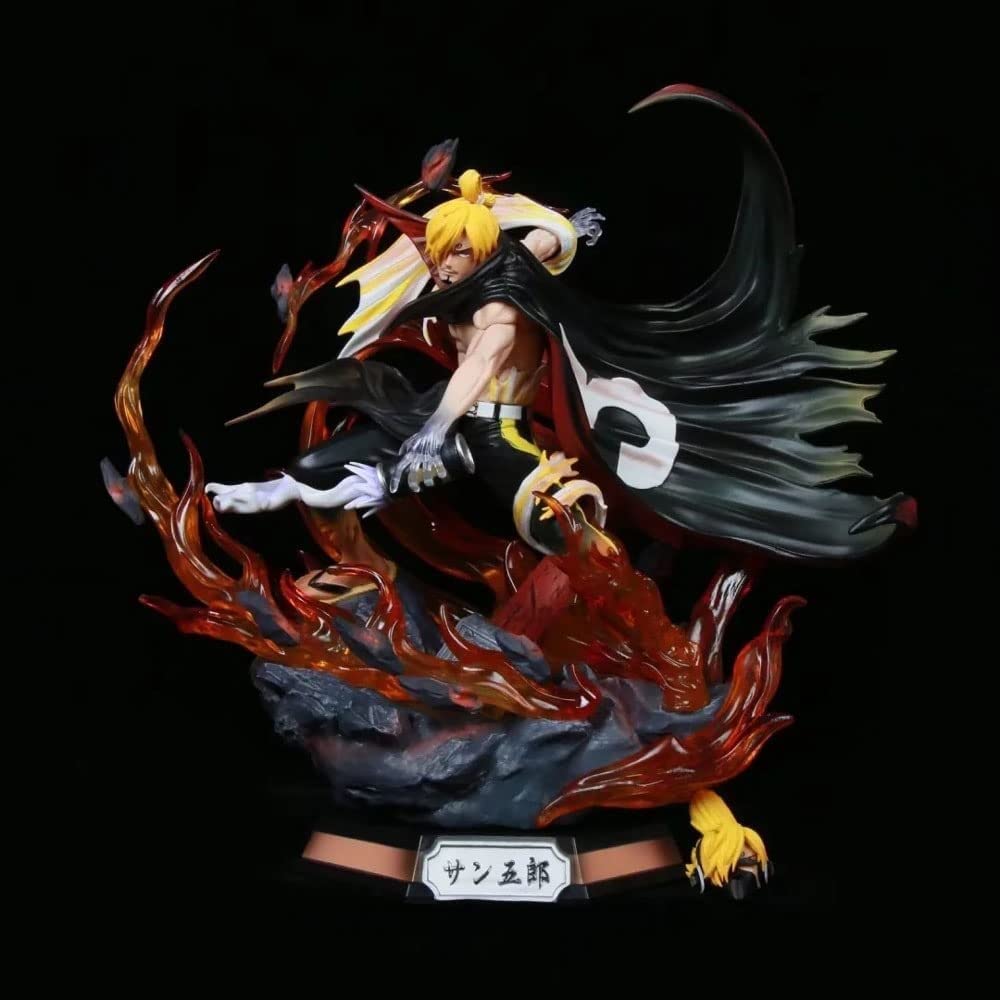 Anime Action Figure - One Piece Wano Country Sanji Dual Head PVC Statue | Collectible GK Model Toy for Anime Fans | Perfect for Display, Gifts, and Cosplay Scenes
