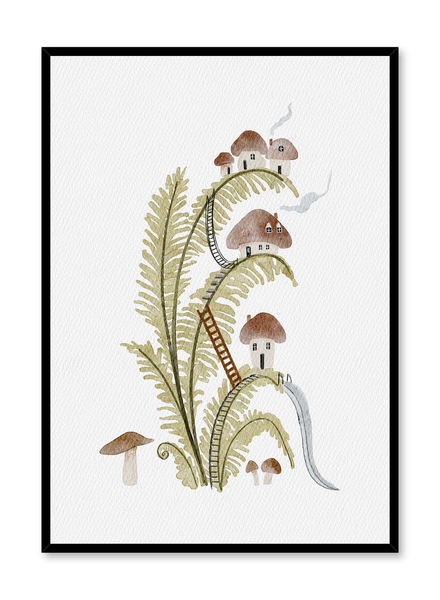 Fernville Poster - High-Quality Botanical Wall Art for Home & Office Decor | Perfect for Living Room, Bedroom & Workspace