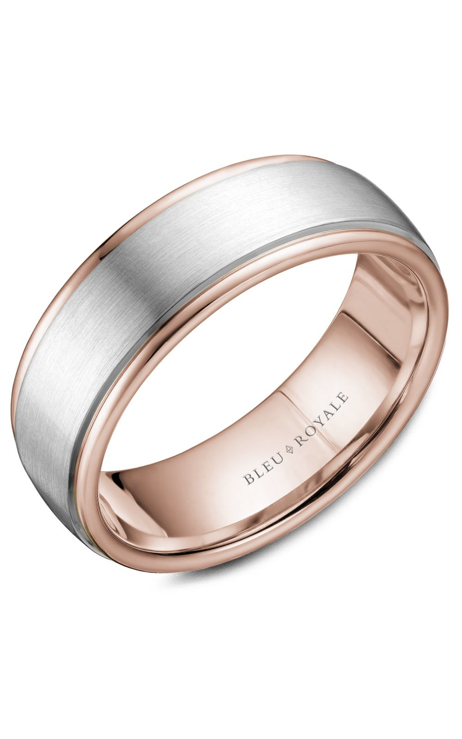 Bleu Royale Men's Wedding Band Ring - 14K White Gold Classic Comfort Fit for Men - Perfect for Weddings, Anniversaries & Special Occasions