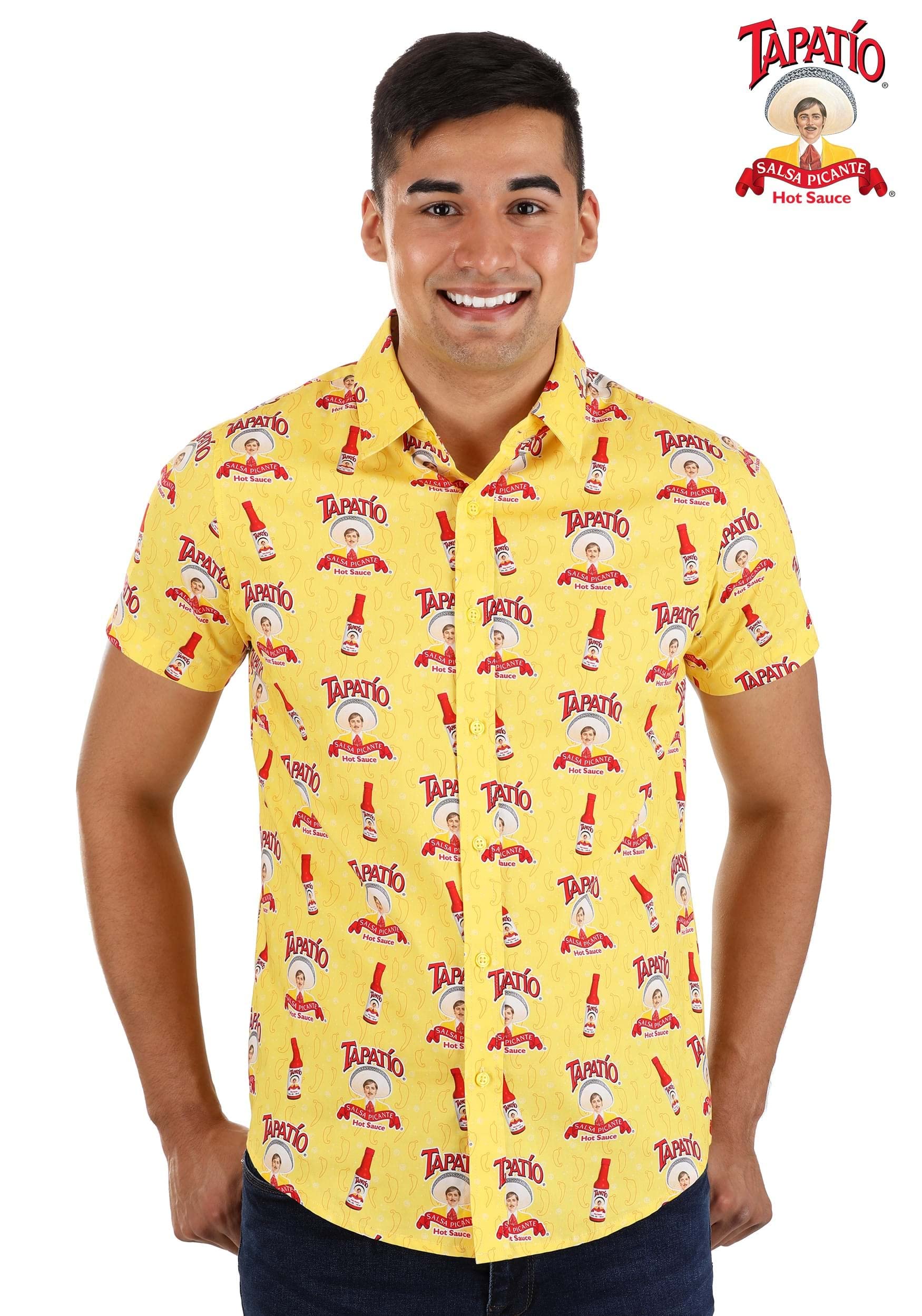 Tapatio Hot Sauce Costume Shirt for Adults - Large Size | Fun Spicy Food Lover Outfit for Halloween, Cosplay & Themed Parties
