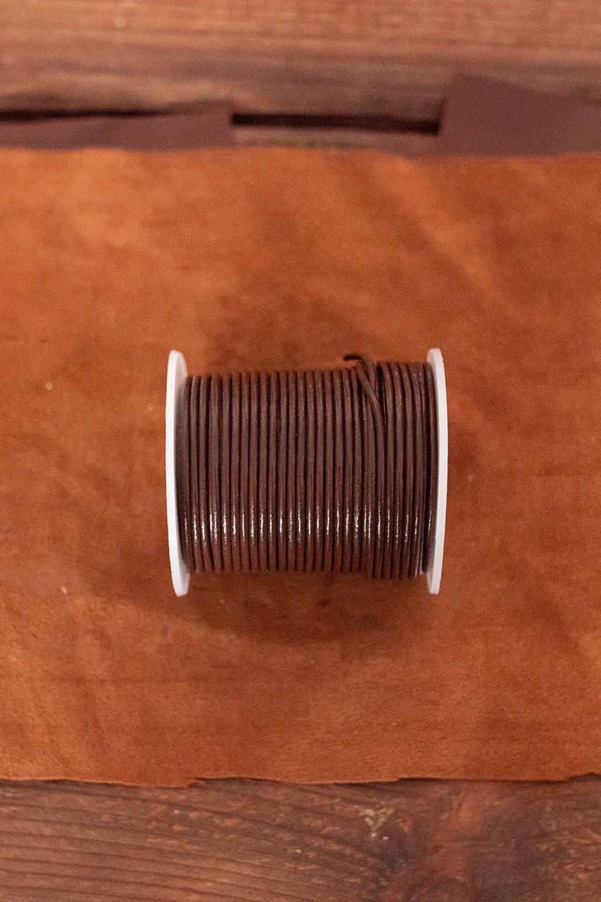Premium 2.0mm Brown Leather Cord for Jewelry Making - 25 Meter Spool - DIY Bracelets, Necklaces & Craft Projects - Perfect for Beading, Macrame & Handmade Accessories
