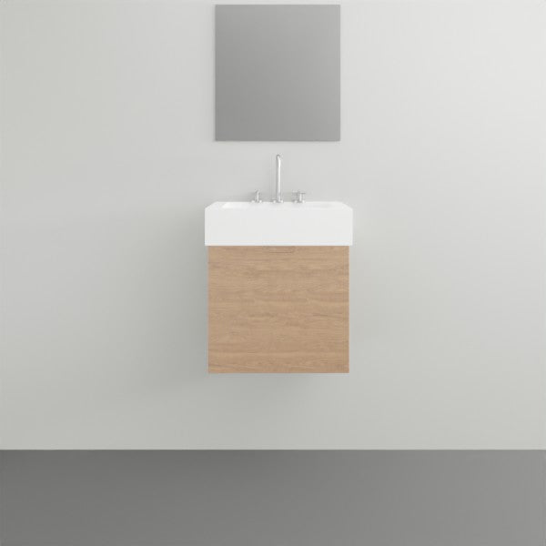 ADP Tiny Wall Hung Vanity 400mm - Compact Modern Bathroom Sink Cabinet for Small Spaces, Perfect for Apartments & Powder Rooms