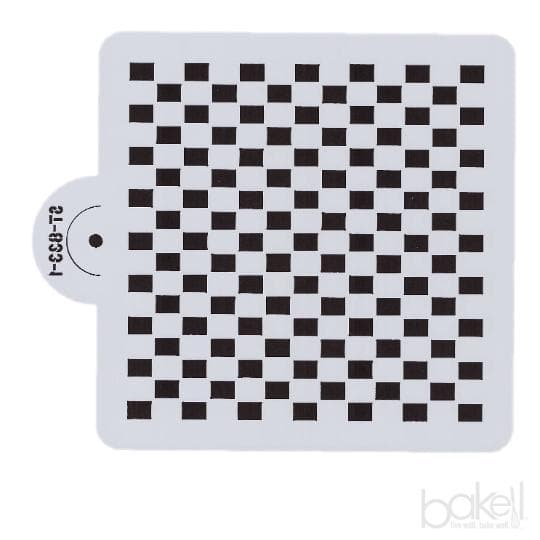 5x5 Checkered Print Stencil by Bakell® - Reusable DIY Craft Template for Painting, Scrapbooking & Wall Art Projects