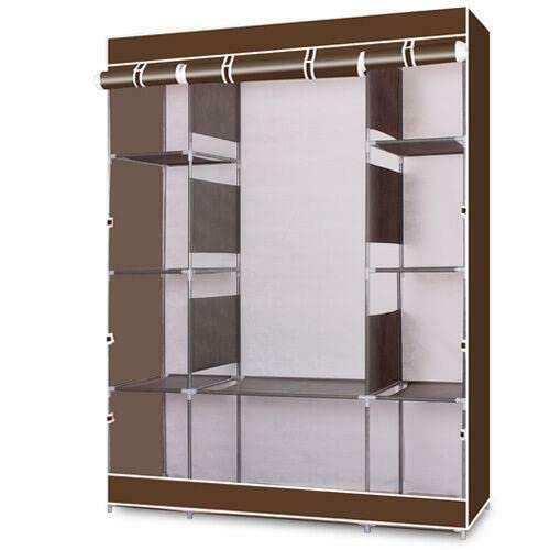 Portable Closet Organizer with Steel Shelves - Home & Travel Storage Solution